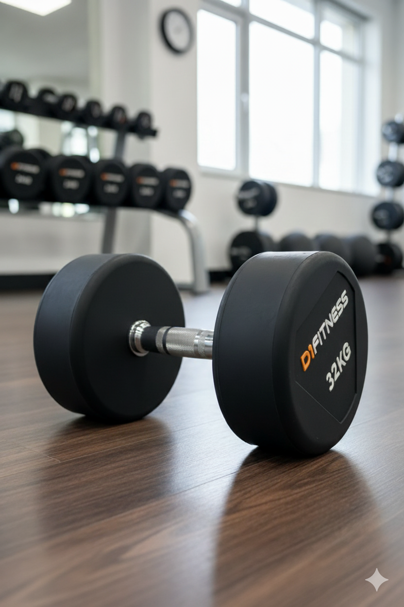 Dumbbell Rubber Top 32kg (OUTLET)
