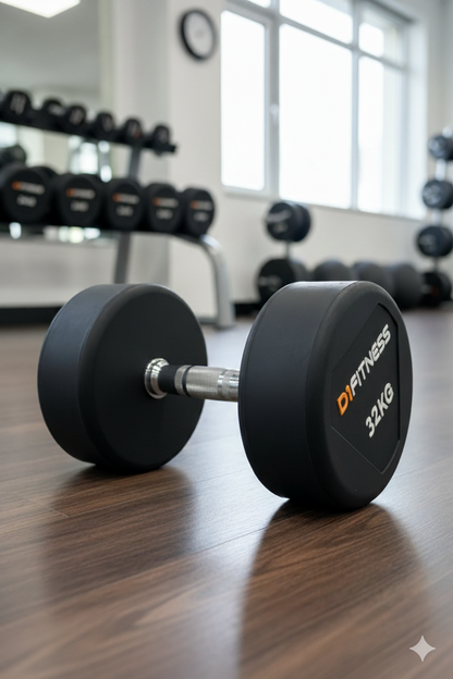Dumbbell Rubber Top 32kg (OUTLET)