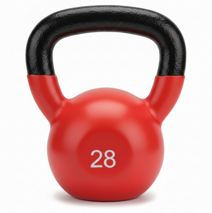 Kettlebell emborrachado com alça pintada 28kg (OUTLET) - D1Fitness