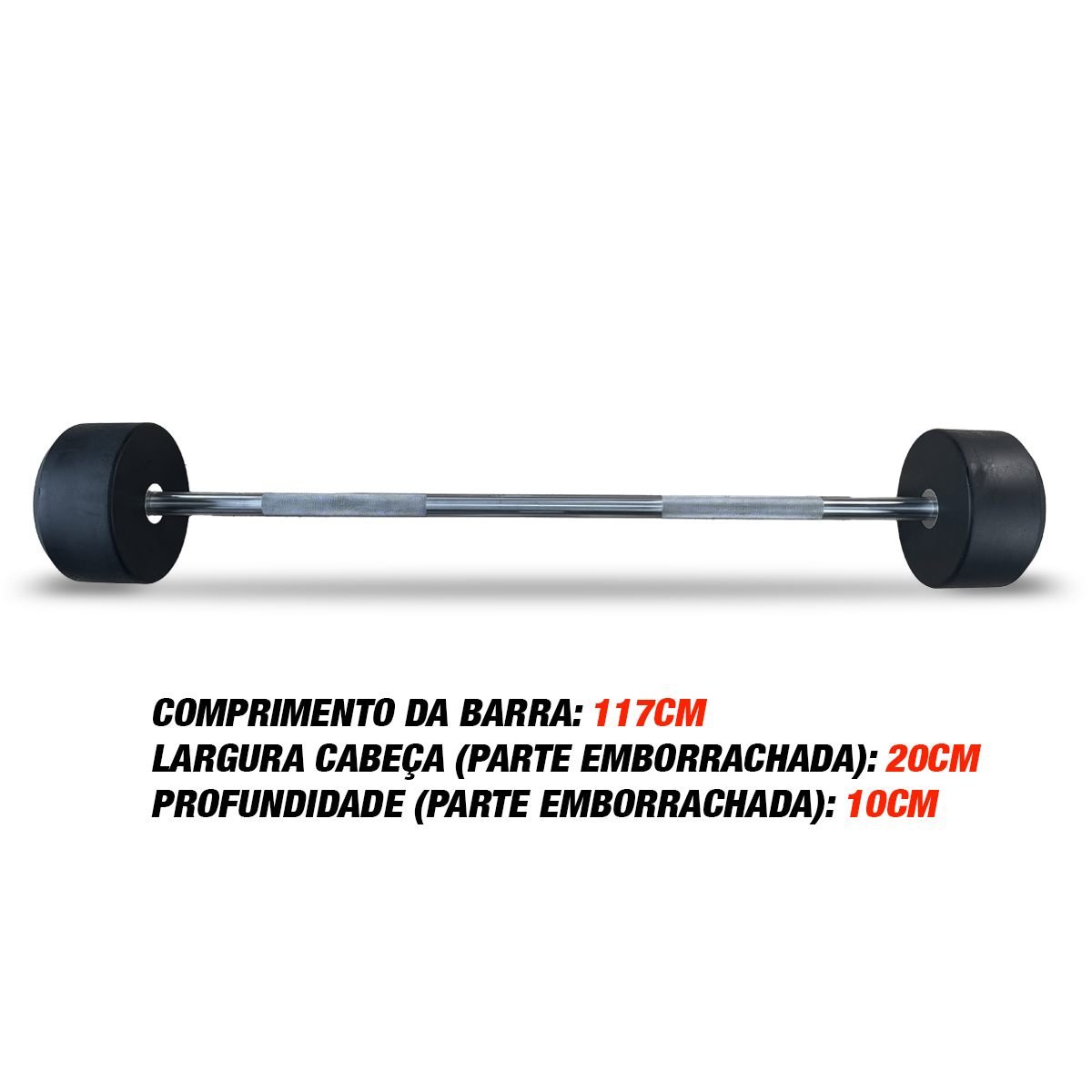 Barra Montada Reta Emborrachada - Elite