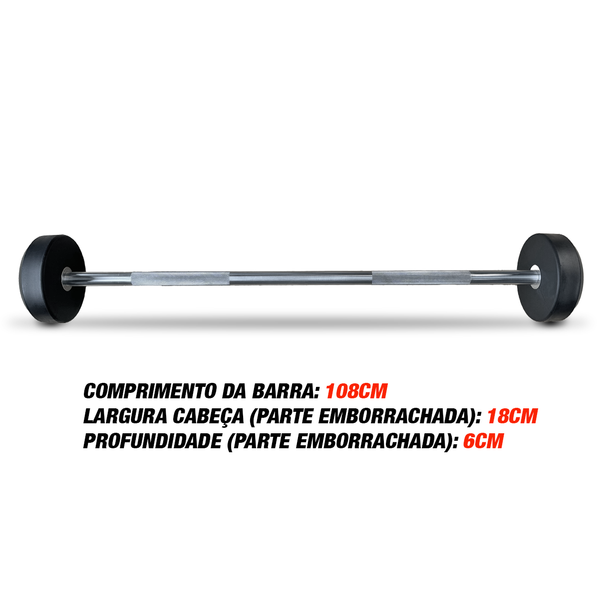 Barra Montada Reta Emborrachada - Elite