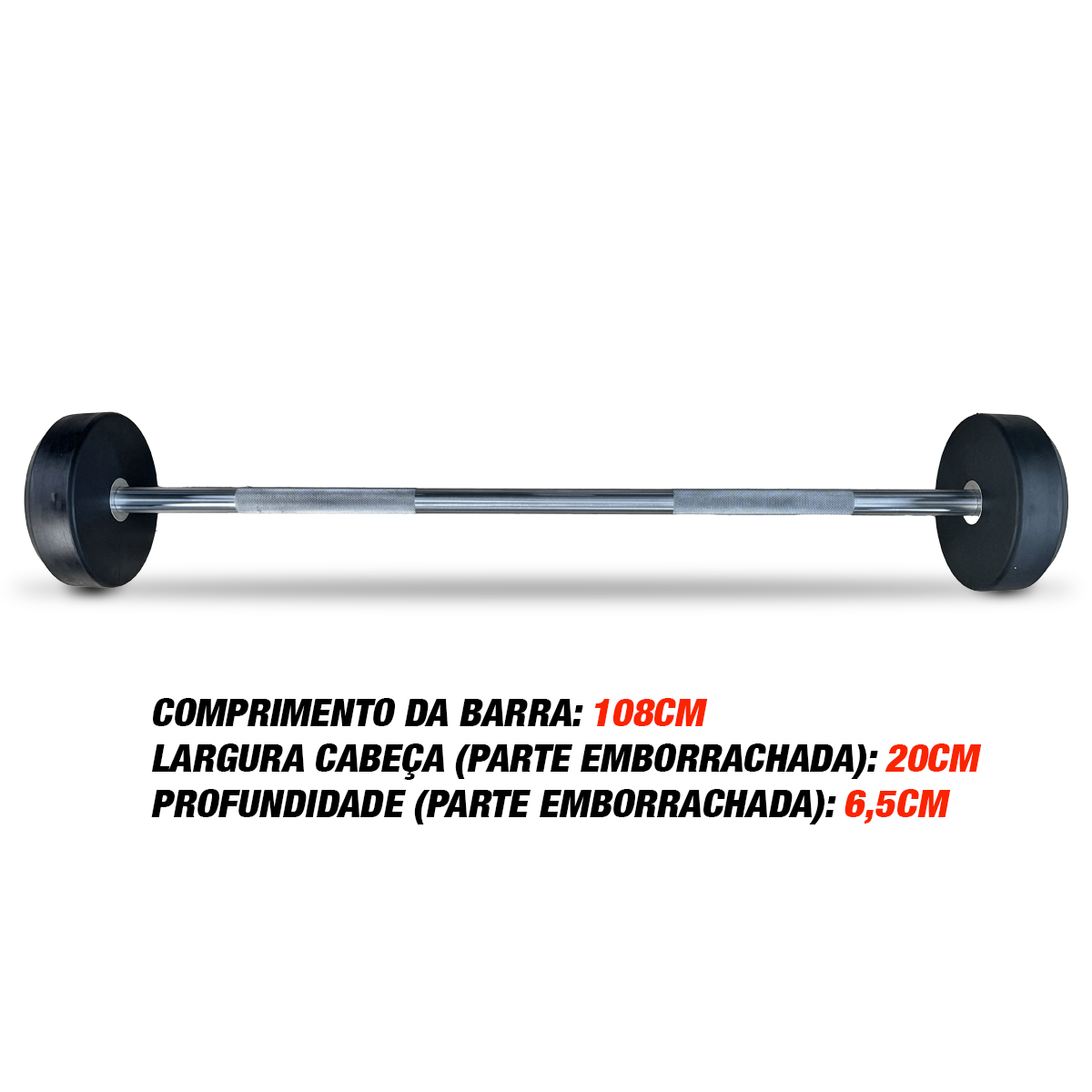 Barra Montada Reta Emborrachada - Elite