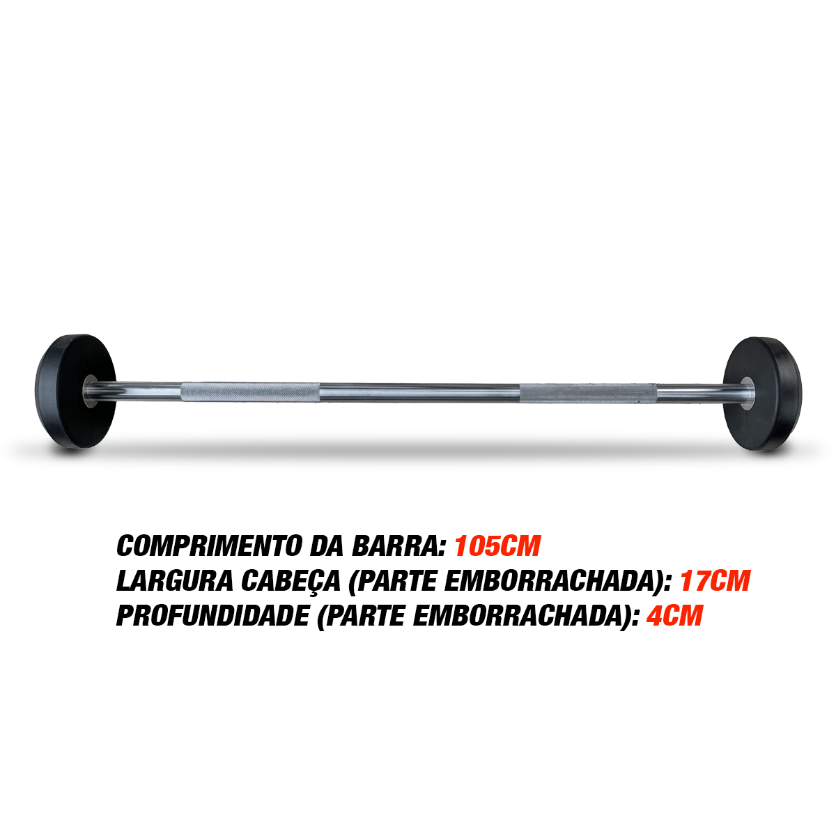 Barra Montada Reta Emborrachada - Elite