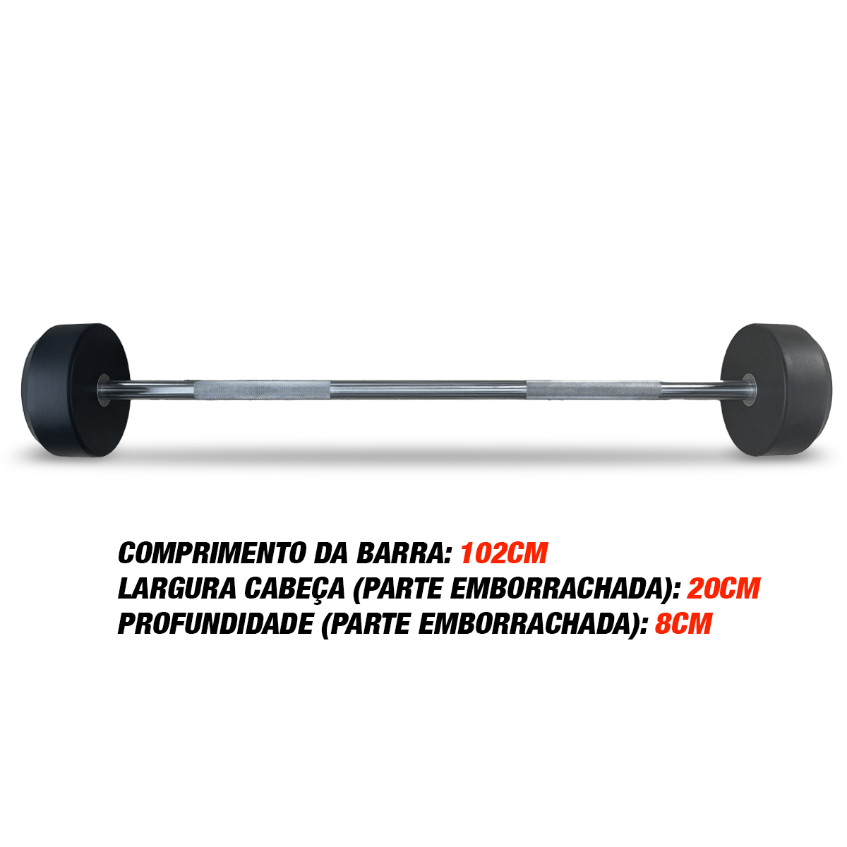 Barra Montada Reta Emborrachada - Elite