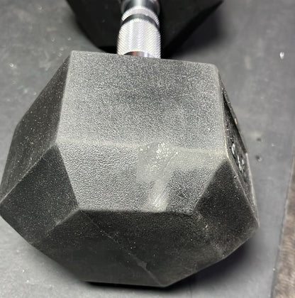 Halter Dumbbell Sextavado Emborrachado Cromado 15kg (OUTLET)