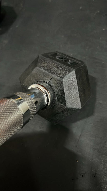 Halter Dumbbell Sextavado Emborrachado Cromado 2 KG (OUTLET)