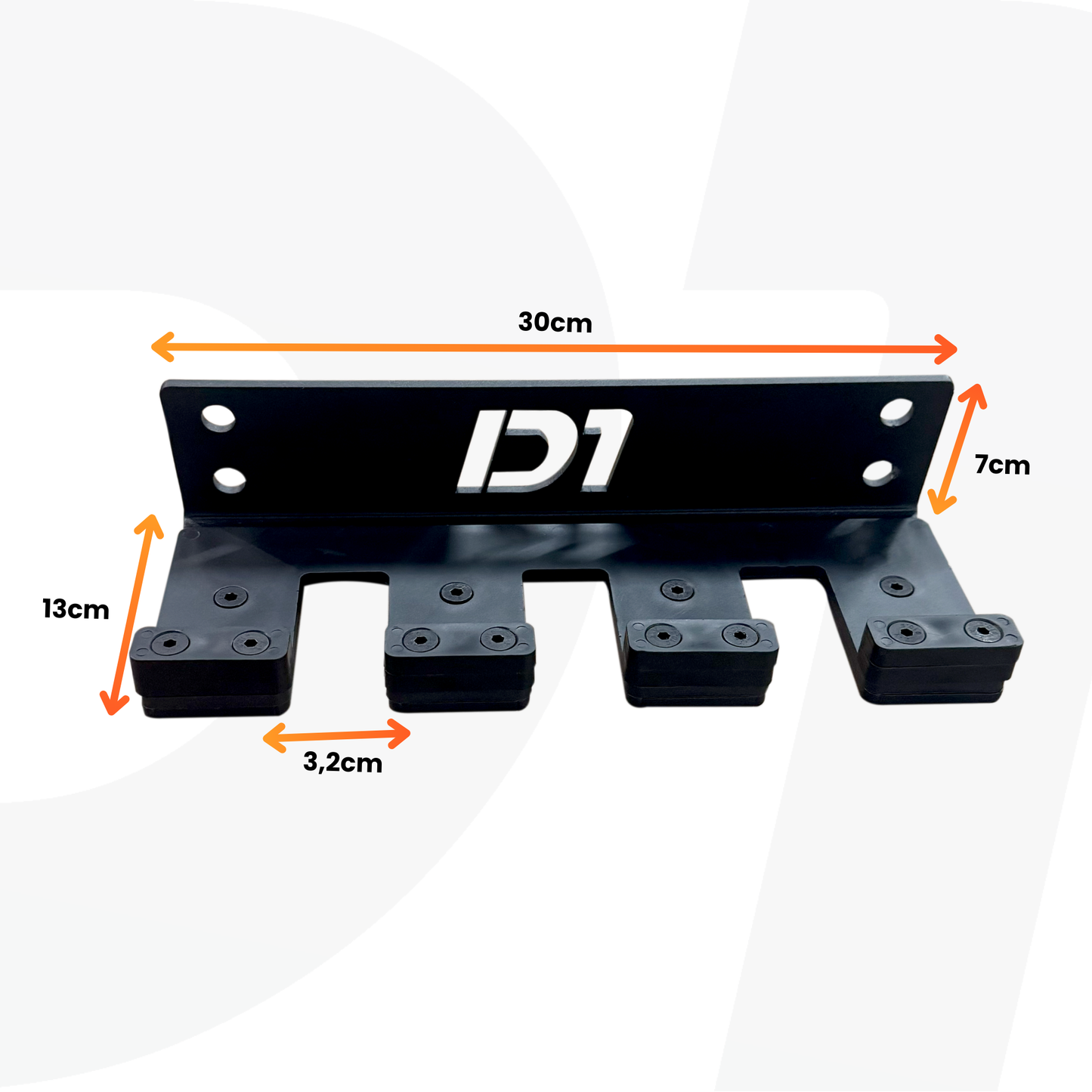 Suporte de Barra Olímpica de parede Vertical - 3 barras