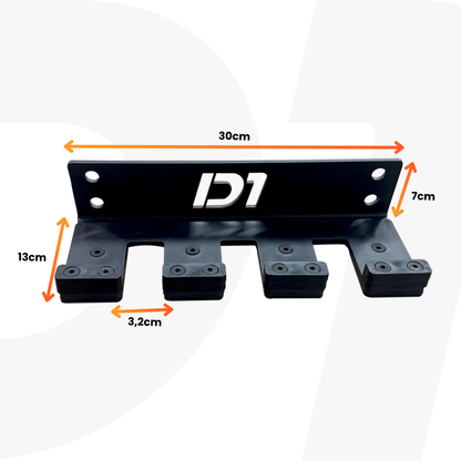 Suporte de Barra Olímpica de parede Vertical - 3 barras