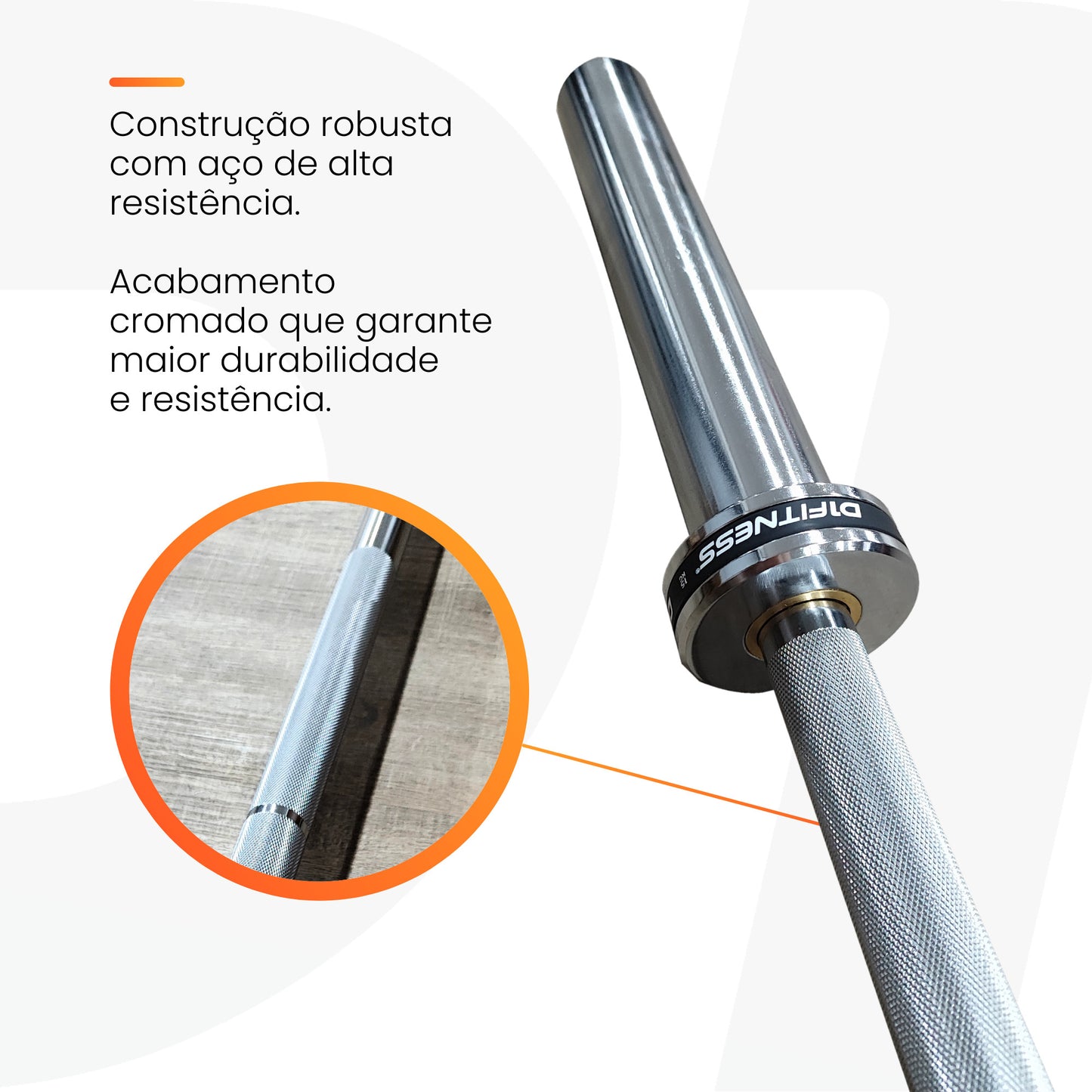 Barra Olímpíca Cromada - 1,80m