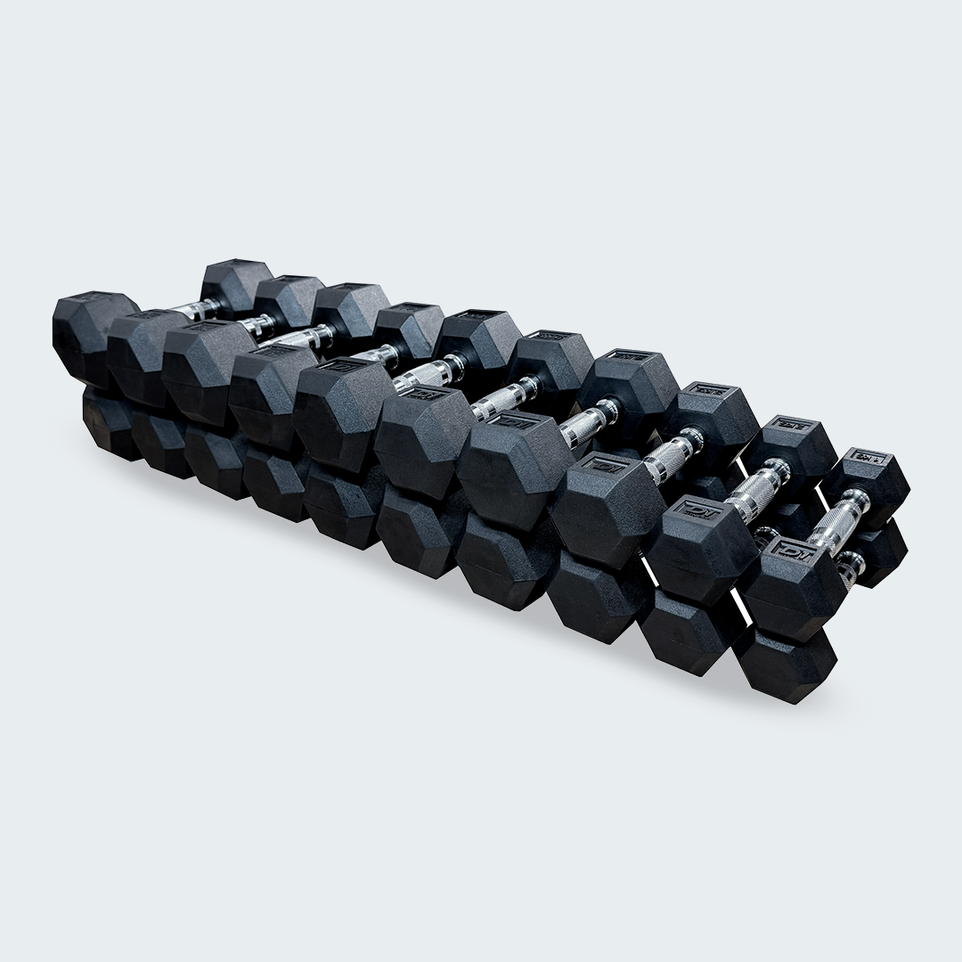 Kit Halteres Sextavado - Pares 1 a 10kg Com Suporte Torre - D1Fitness