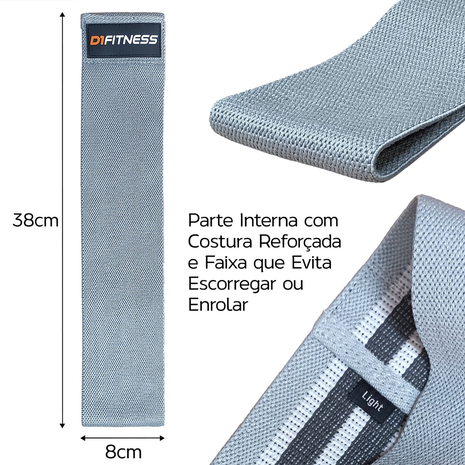 Kit Hip Mini Band Tecido Faixa Elástica