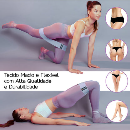 Kit Hip Mini Band Tecido Faixa Elástica