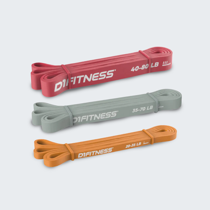 Kit Super Band - 3 intensidades - Leve - D1Fitness