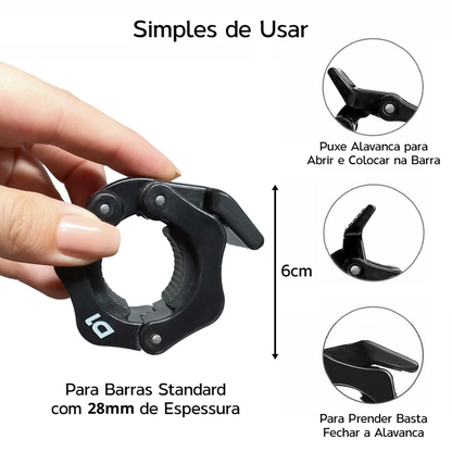 Barra Reta 1,8m com presilha 28mm Lock Press