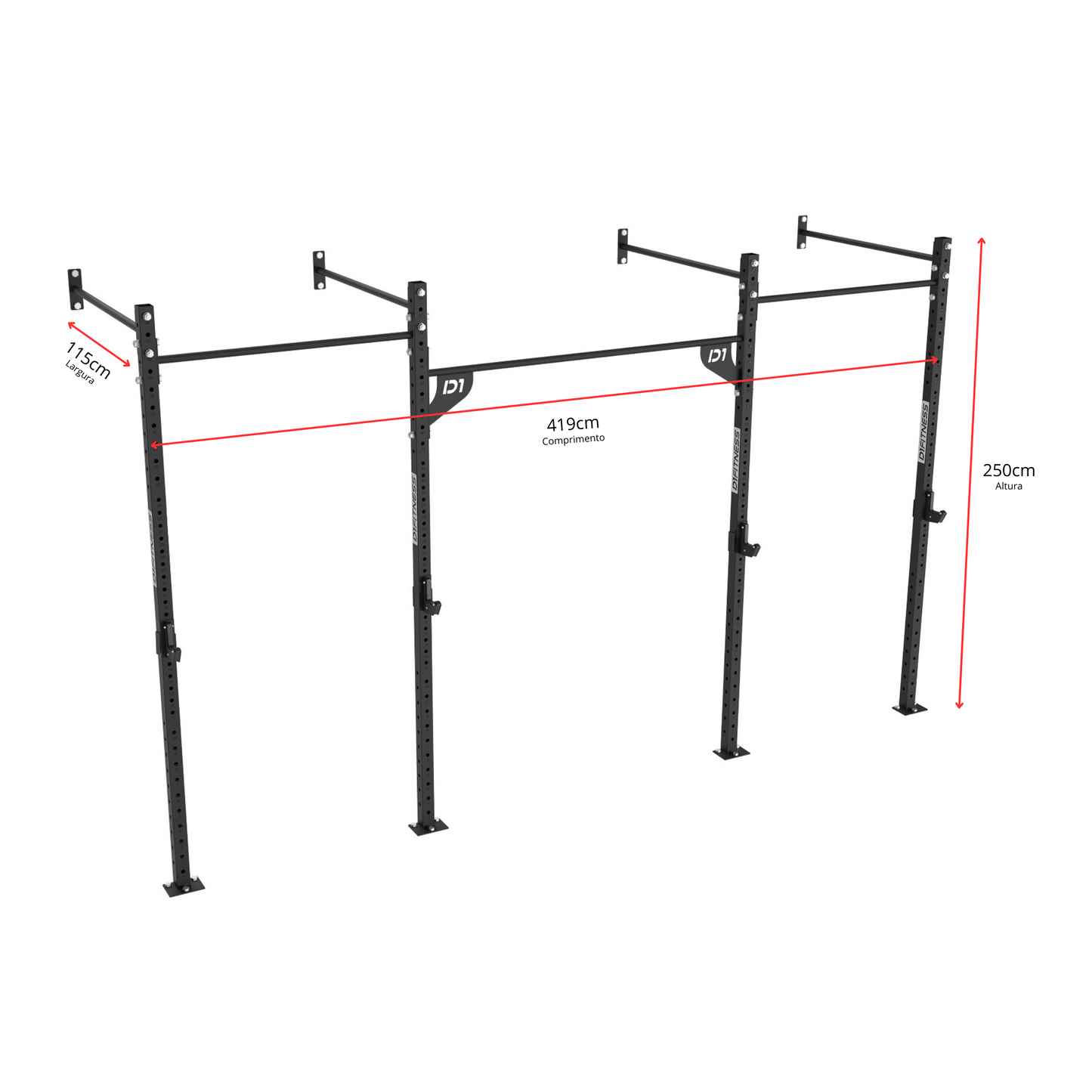 RACK PAREDE ELITE 03 MODULOS