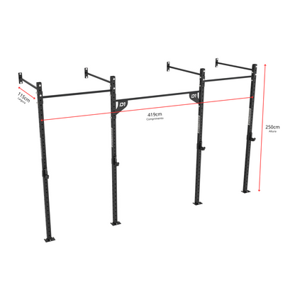 RACK PAREDE ELITE 03 MODULOS