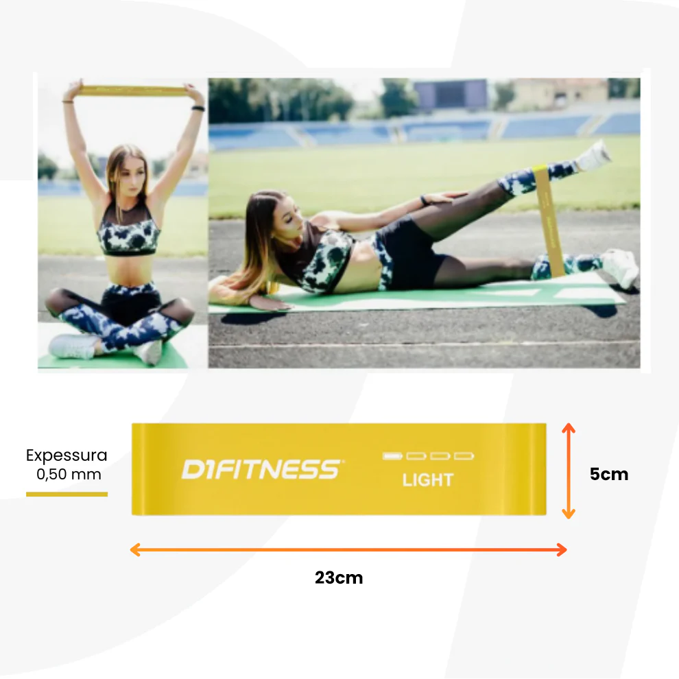 Mini Band Leve Amarela Medidas