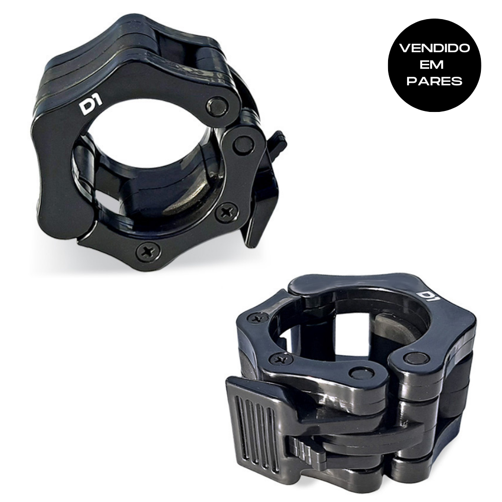 Kit Suporte de Barra Olímpica + Par de Presilhas - D1Fitness