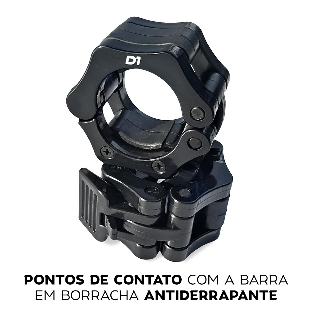 Kit Suporte de Barra Olímpica + Par de Presilhas - D1Fitness