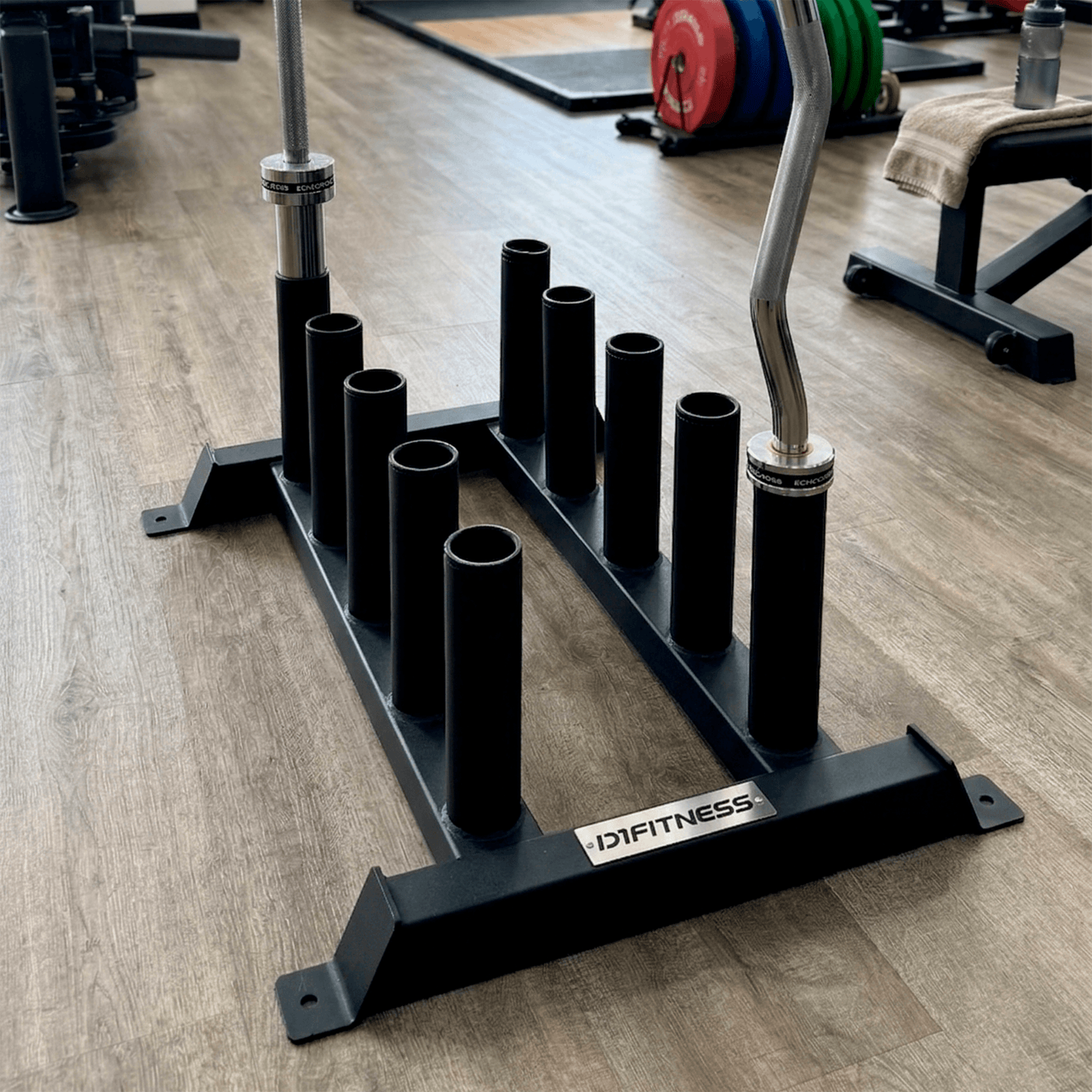 Fogueteiro Suporte de Chão 10 Barras Olímpicas - D1Fitness