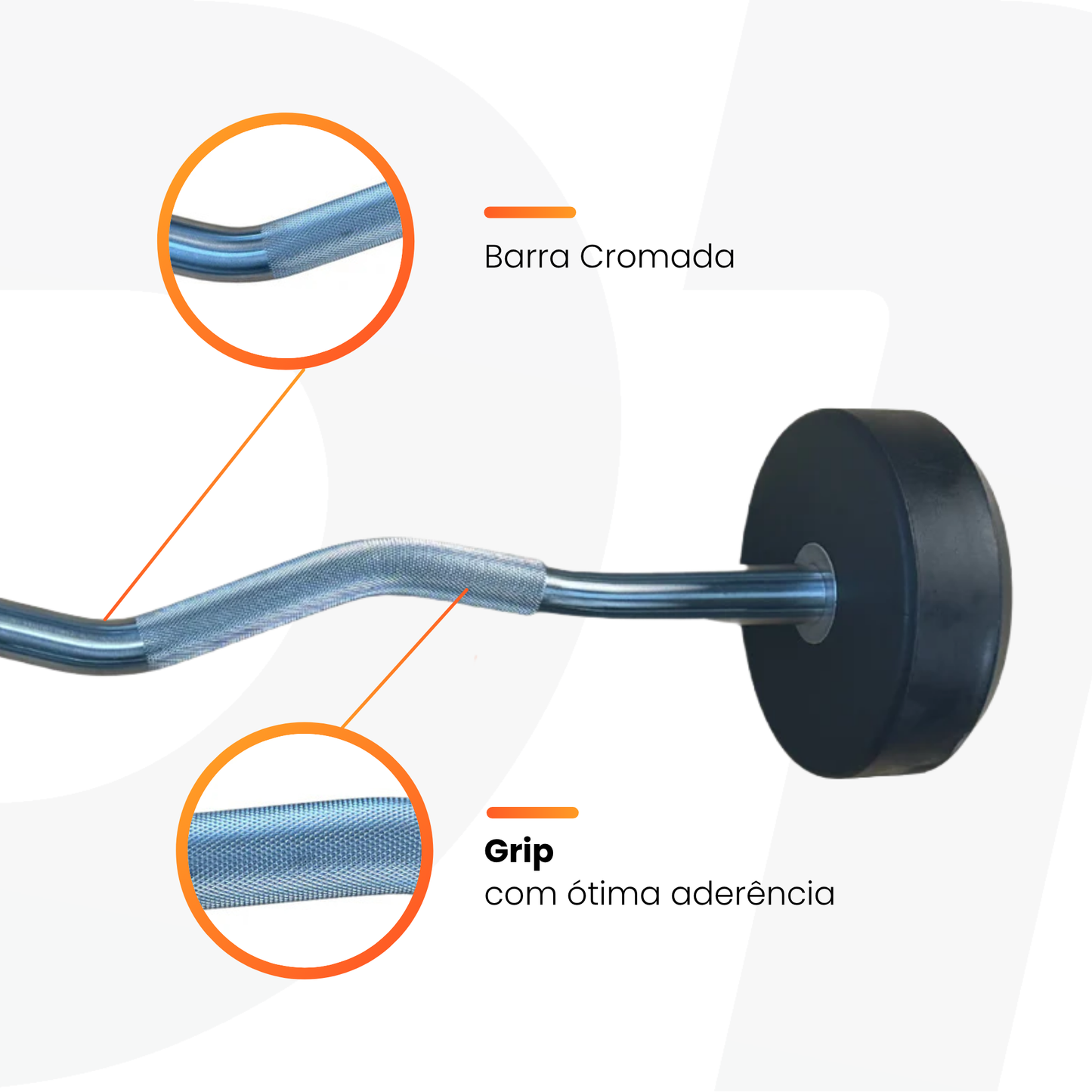 Kit Barra Montada W Emborrachada - Elite - D1Fitness