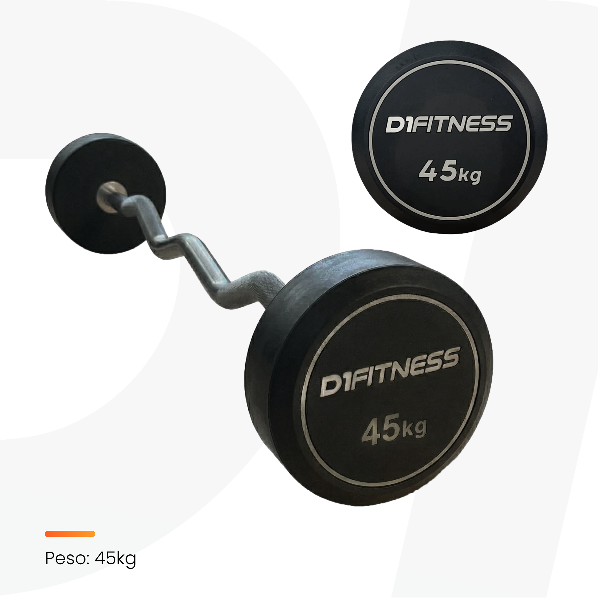 Kit Barra Montada W Emborrachada - Elite - D1Fitness