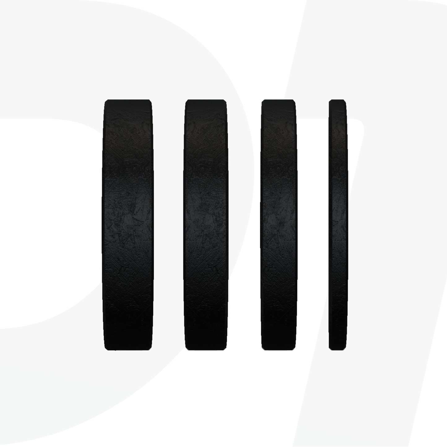 Kit Anilha Bumper Hi Temp All Black 100kg - D1Fitness