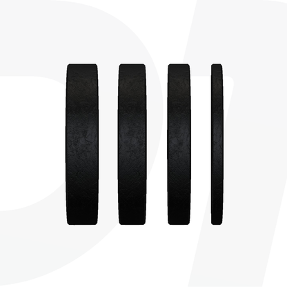Kit Anilha Bumper Hi Temp All Black 100kg - D1Fitness