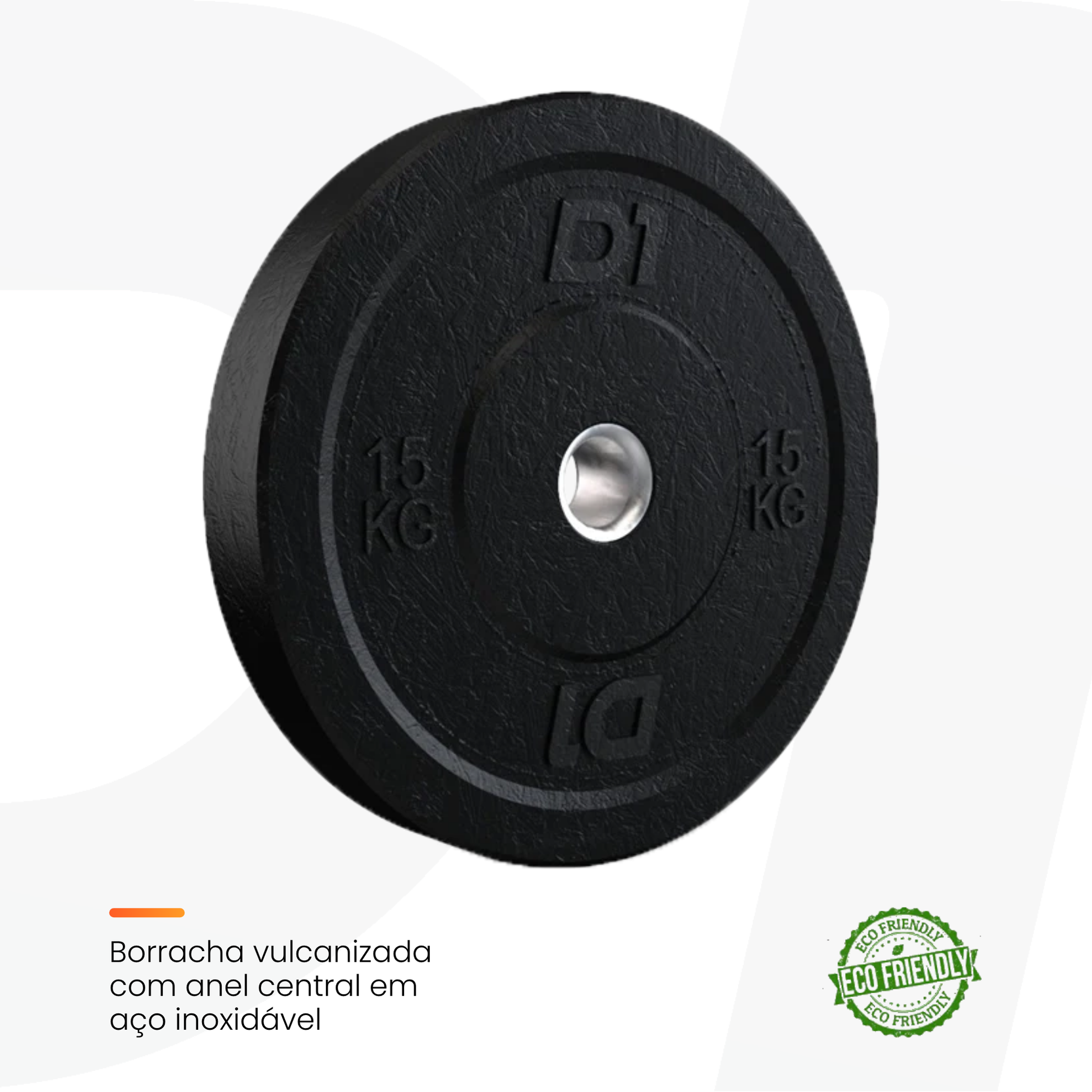 Kit Anilha Bumper Hi Temp All Black 100kg - D1Fitness