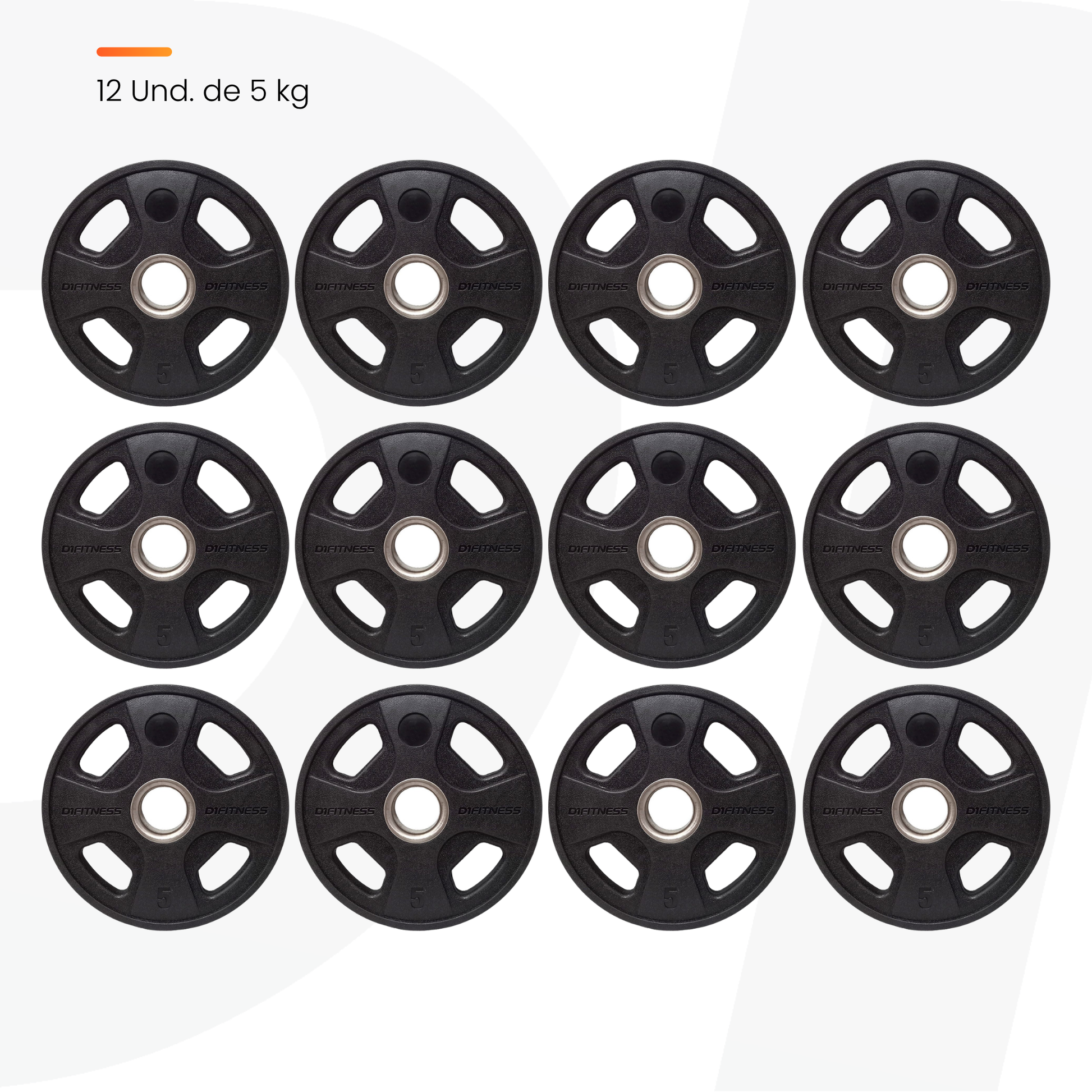 Kit Anilha 4 Grip + Suporte - D1Fitness