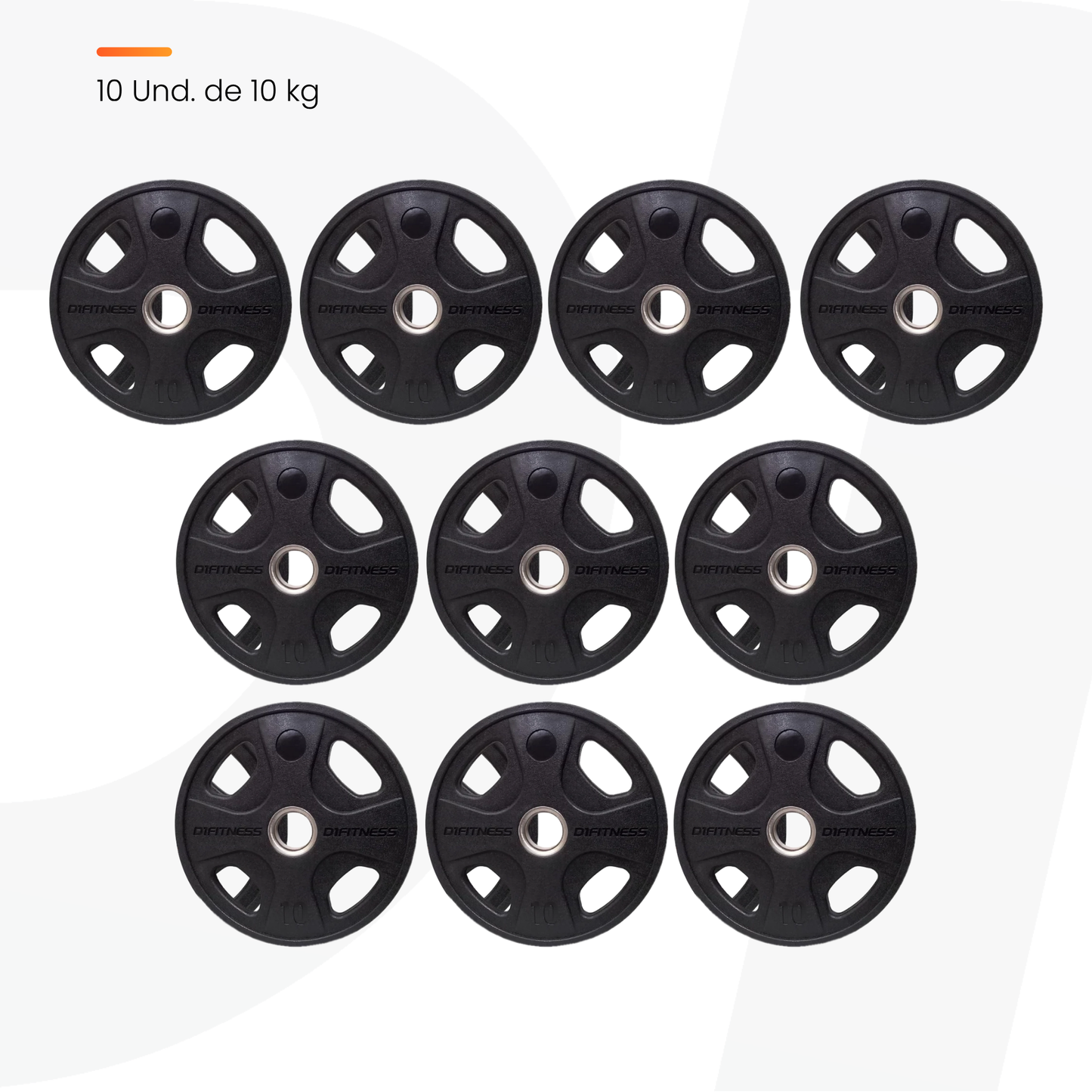 Kit Anilha 4 Grip + Suporte - D1Fitness
