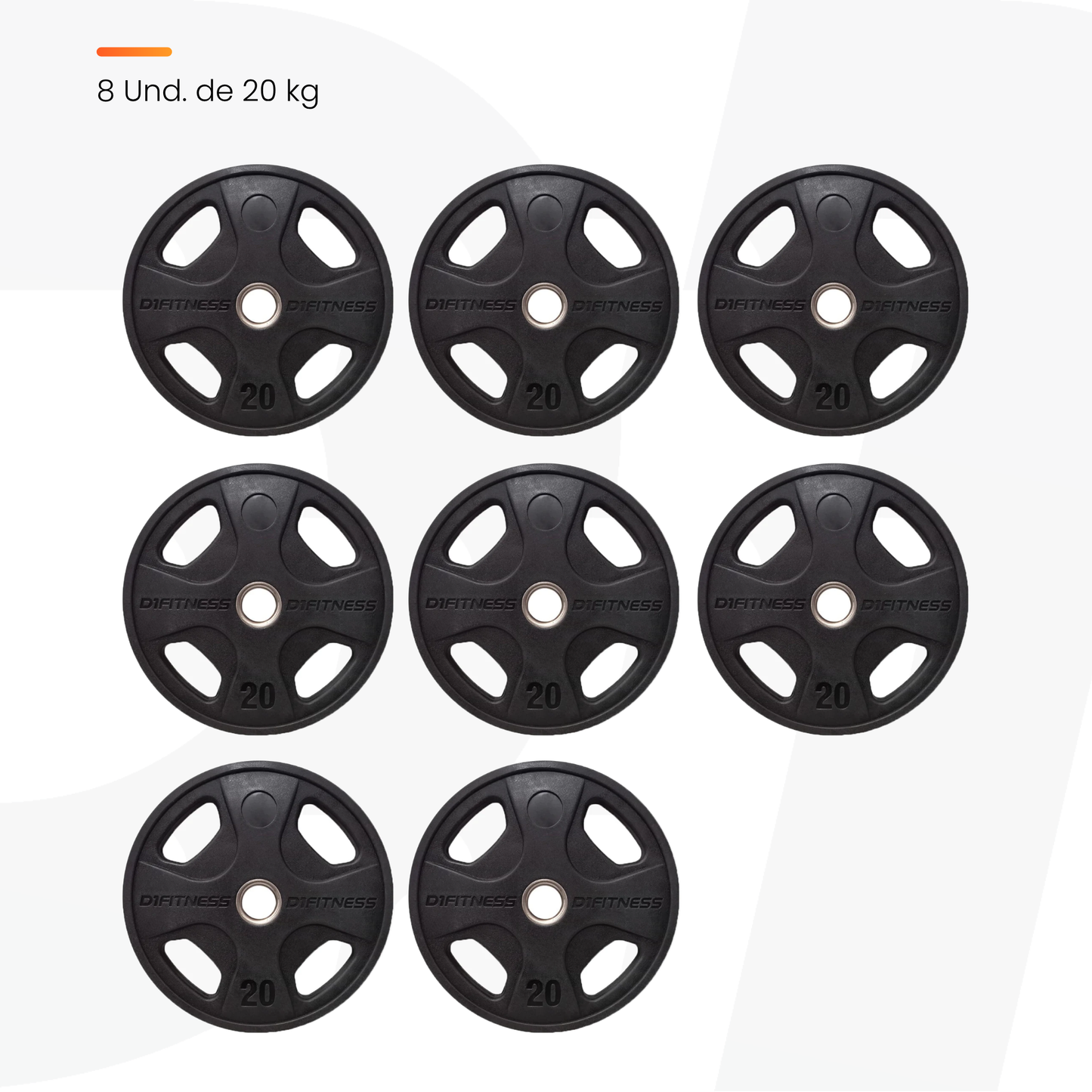 Kit Anilha 4 Grip + Suporte - D1Fitness