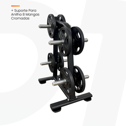 Kit Anilha 4 Grip + Suporte - D1Fitness