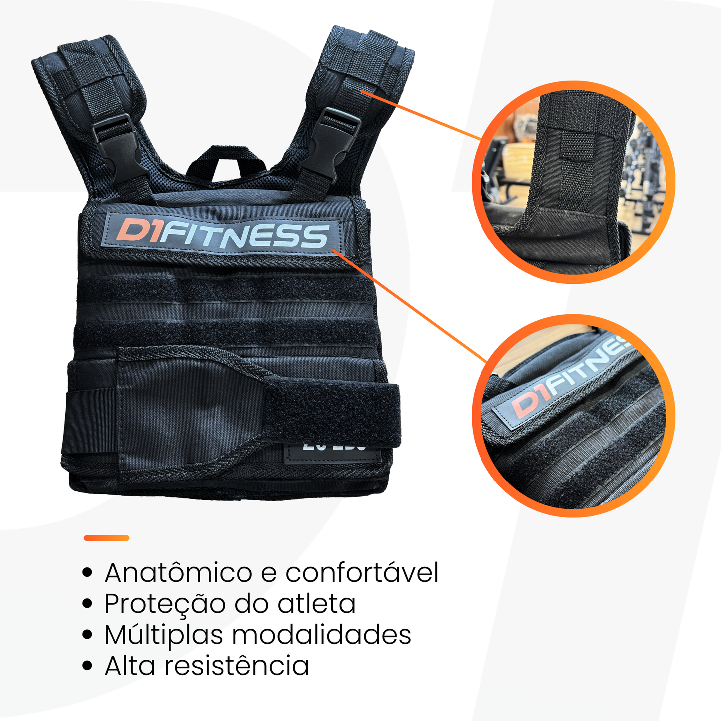 Colete de Carga Ajustável - 20Lbs