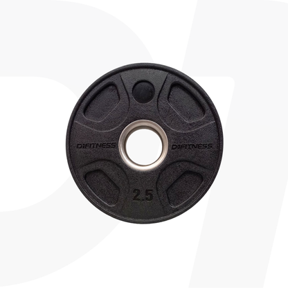 Kit 10 Anilhas Elite Emborrachada 4 Grips 50kg