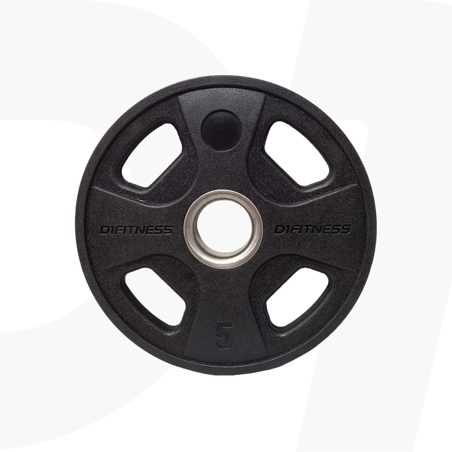 Kit 10 Anilhas Elite Emborrachada 4 Grips 50kg