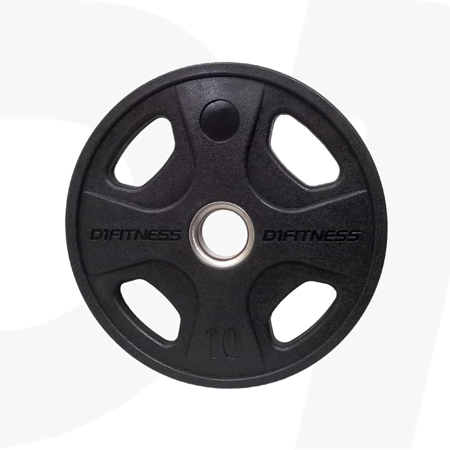 Kit 10 Anilhas Elite Emborrachada 4 Grips 50kg