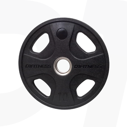 Kit 10 Anilhas Elite Emborrachada 4 Grips 50kg