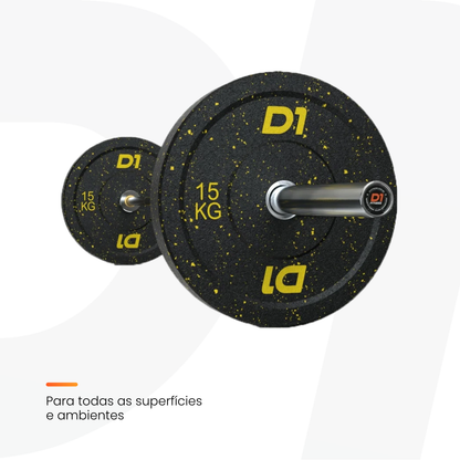 Kit 8 Anilhas Olímpica Bumper Hi Temp - 100kg - D1Fitness
