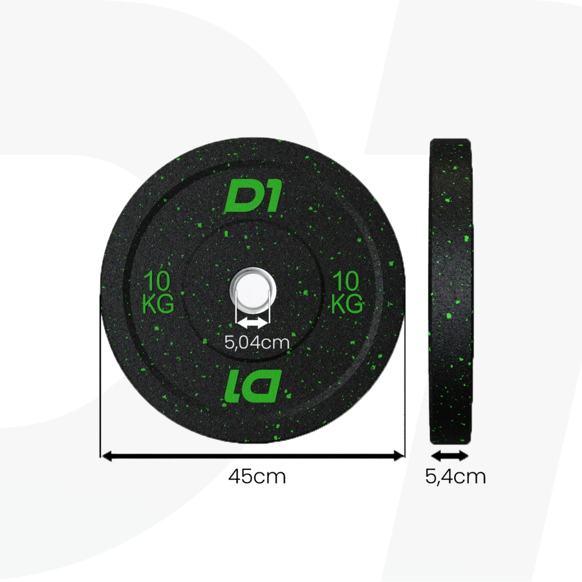 Kit 8 Anilhas Olímpica Bumper Hi Temp - 100kg - D1Fitness