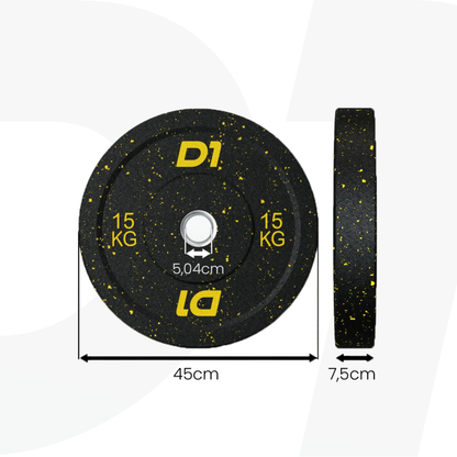 Kit 8 Anilhas Olímpica Bumper Hi Temp - 100kg - D1Fitness