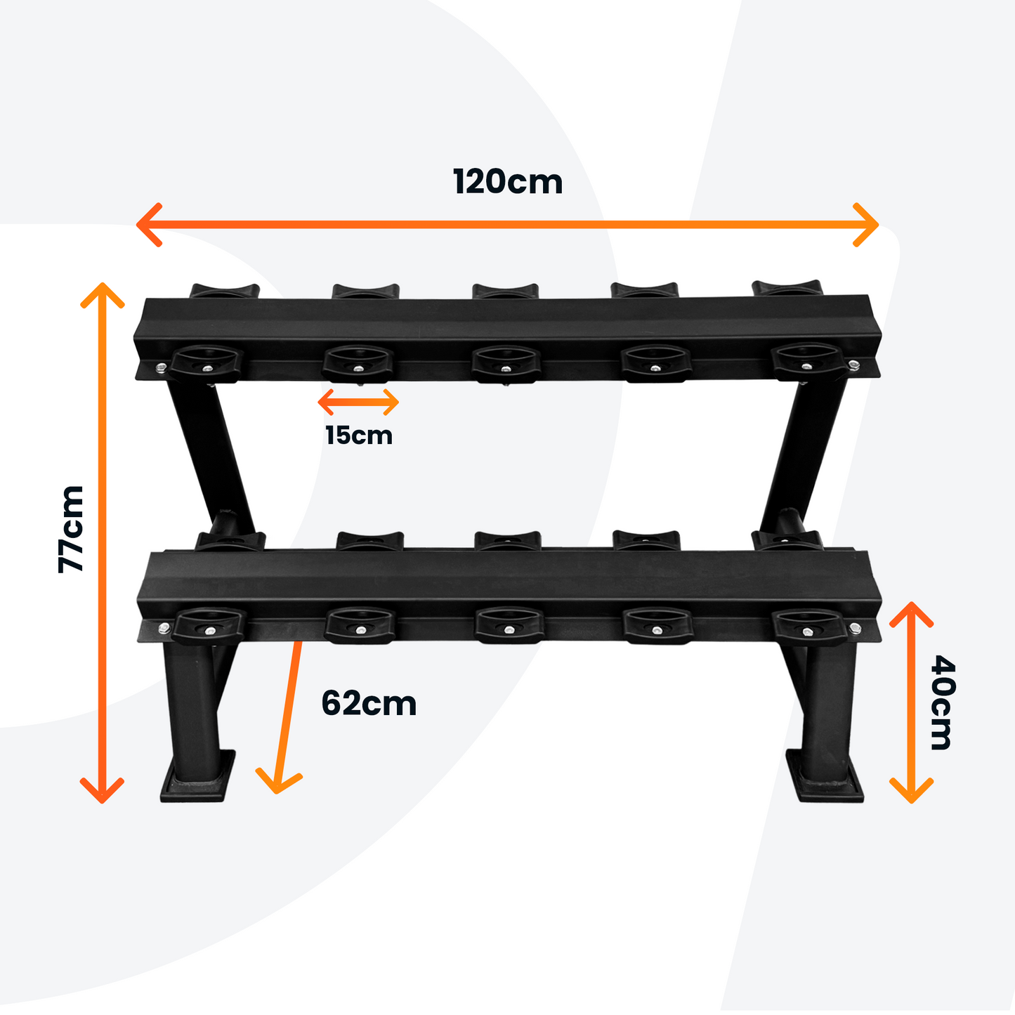 Kit Dumbbell Rubber Elite 12 a 20kg + Suporte - D1Fitness