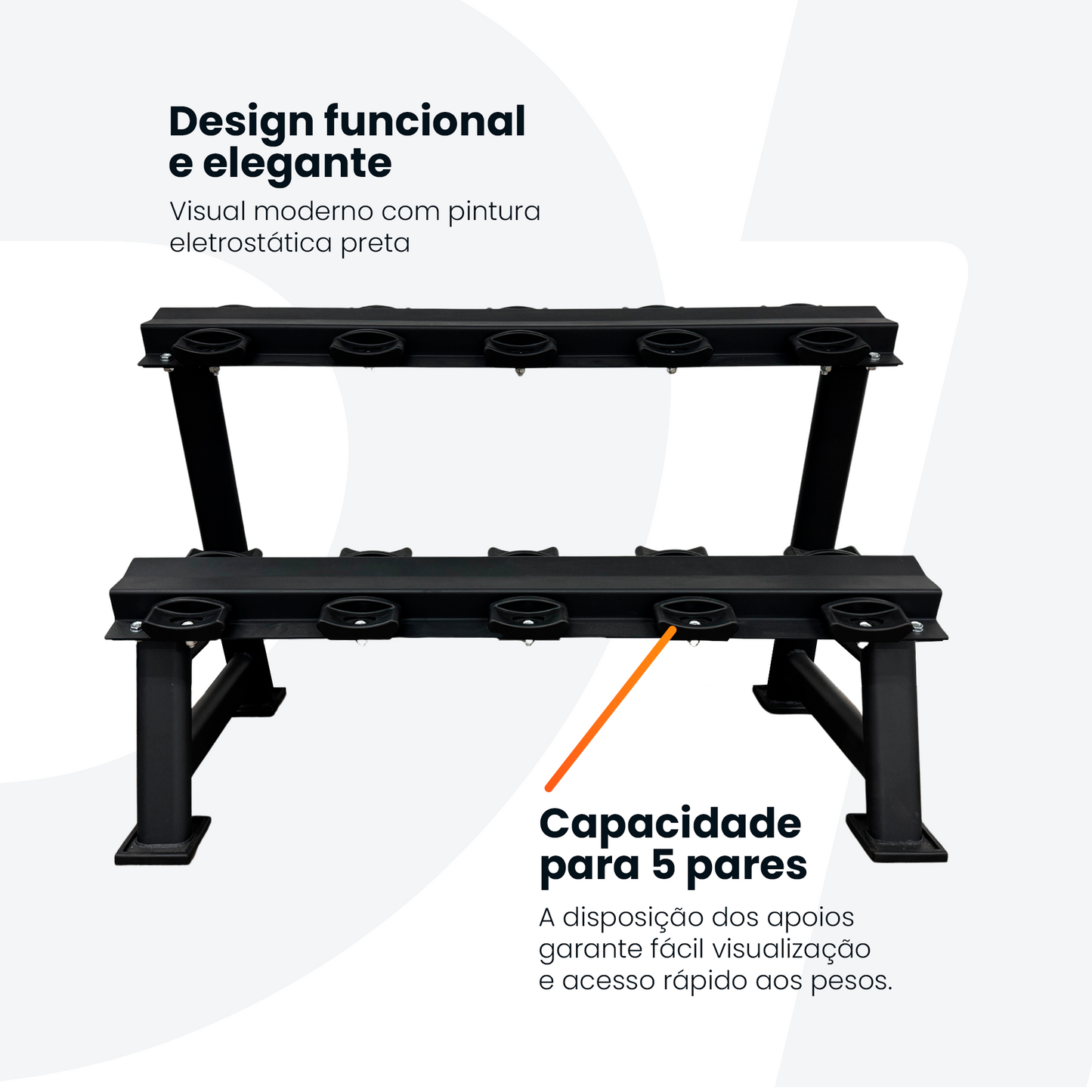 Suporte Estante de Dumbbells Elite - 5 pares