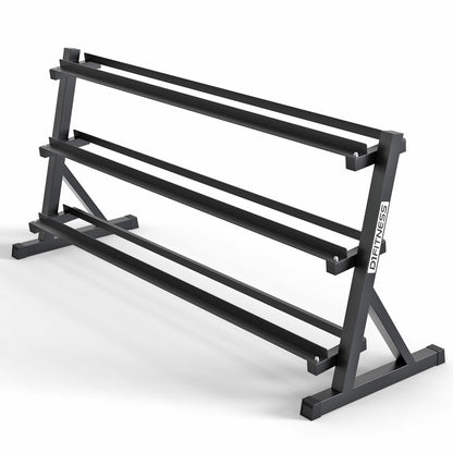 Suporte Expositor Longo 3 Andares para Halter Sextavado - 1,7m - D1Fitness