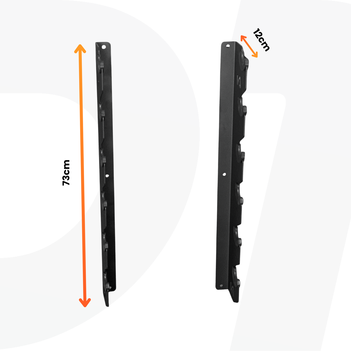 Suporte de parede horizontal para barras
