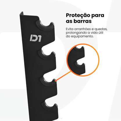 Suporte de parede horizontal para barras
