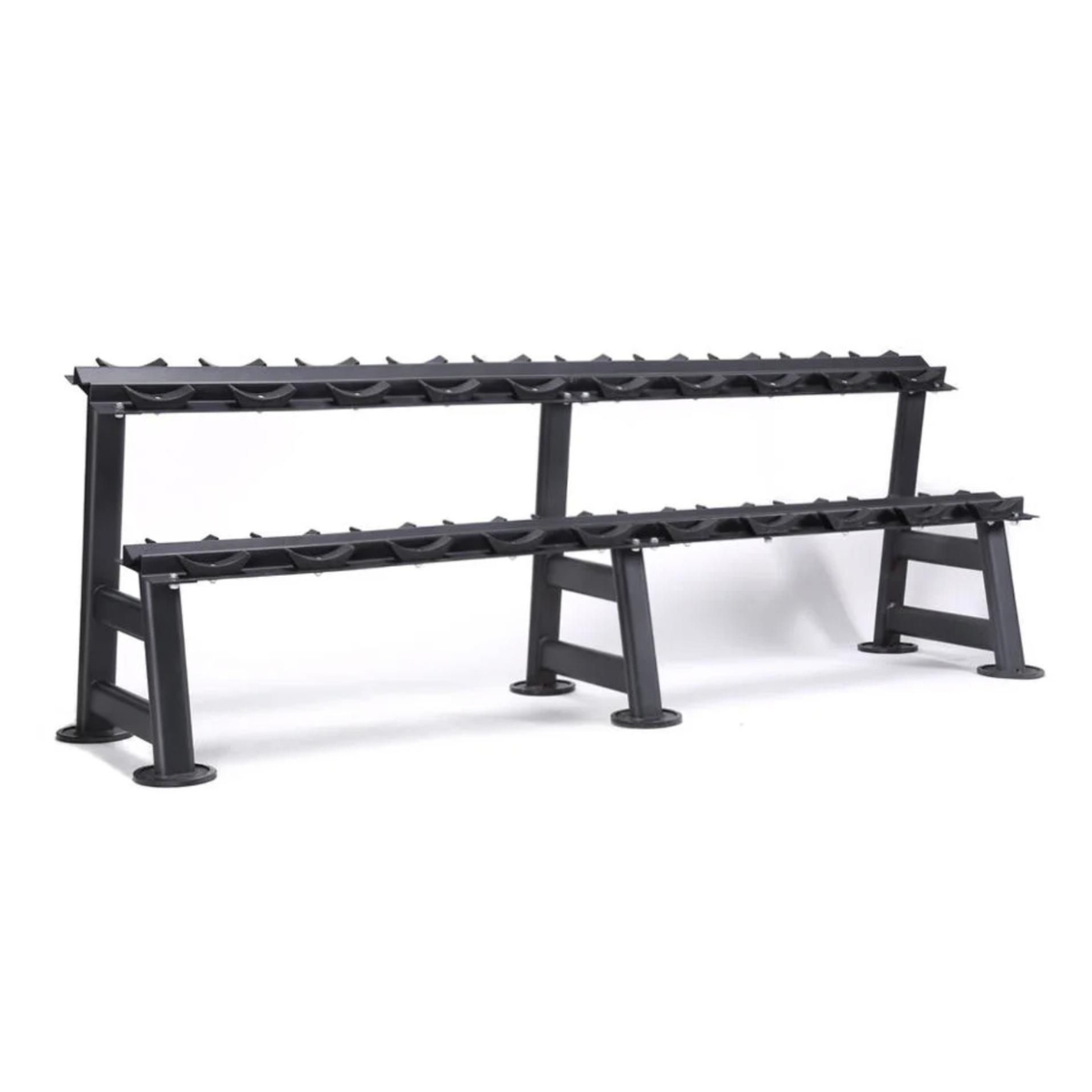 Kit Dumbbell Rubber Elite 12 a 30kg Com Suporte