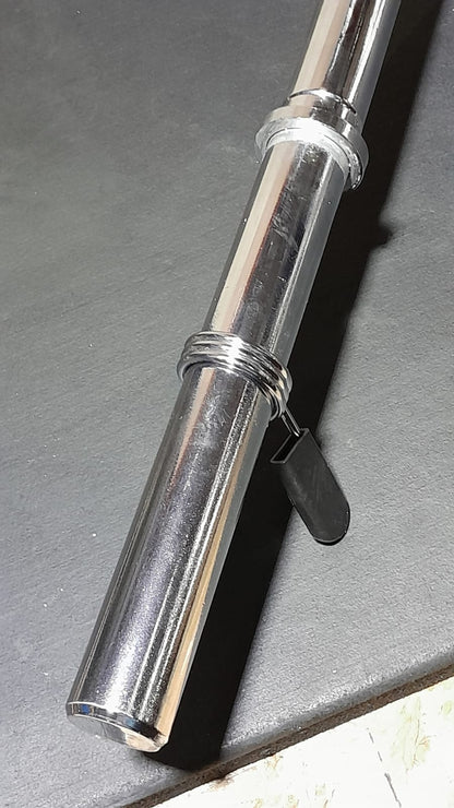 Barra W Maciça 1,2m Cromada para Musculação USADA