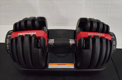 Dumbbell Halter Ajustável de 2,5kg a 24kg com Base (OUTLET)