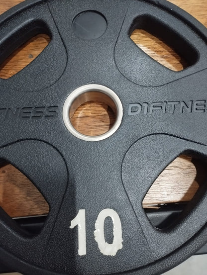 Anilha Elite Emborrachada - 4 Grips 10kg (OUTLET) - D1Fitness